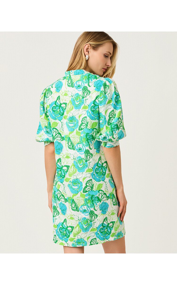 Lilly Pulitzer 016977 MIALEIGH ELBOW SLEEVE LINEN DRESS