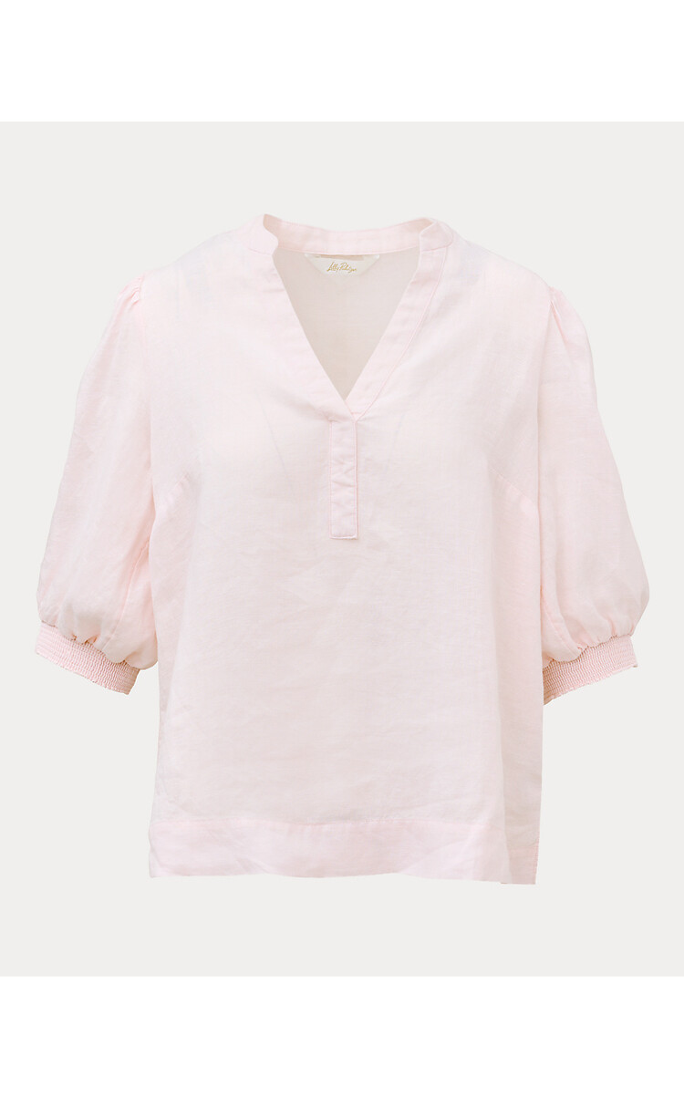 Lilly Pulitzer 013376 MIALEIGH ELBOW SLEEVE LINEN TOP