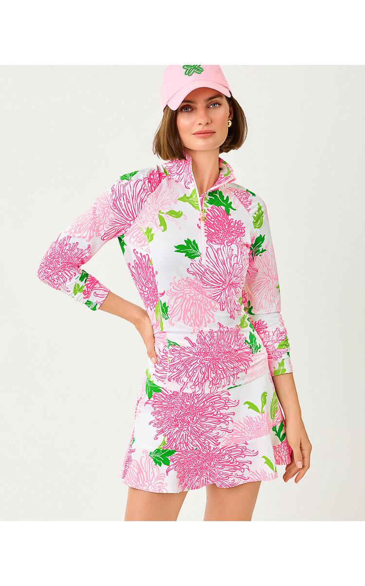Lilly Pulitzer 019442 JUSTINE HALF ZIP UPF 50+