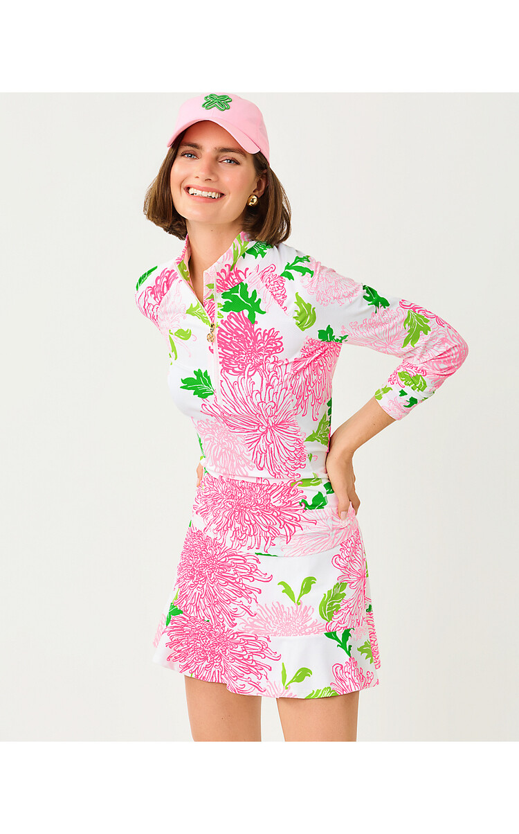 Lilly Pulitzer 019442 JUSTINE HALF ZIP UPF 50+