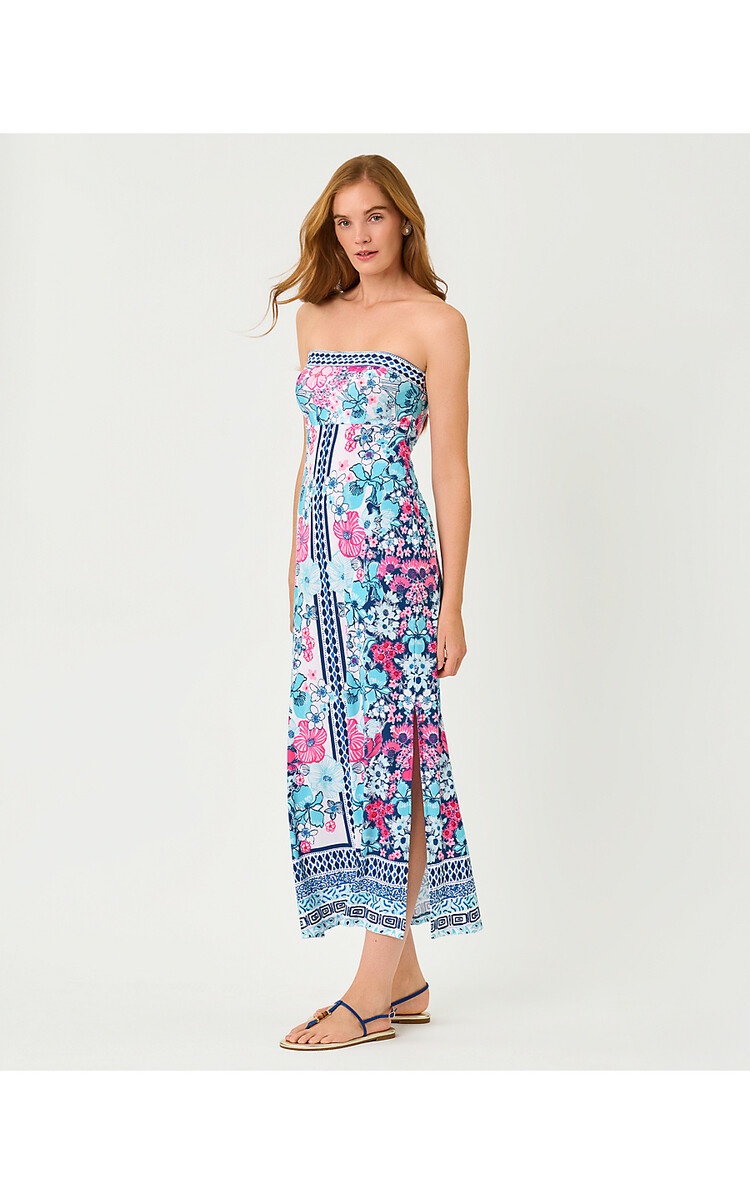 Lilly Pulitzer 022269 NOA STRAPLESS MAXI DRESS