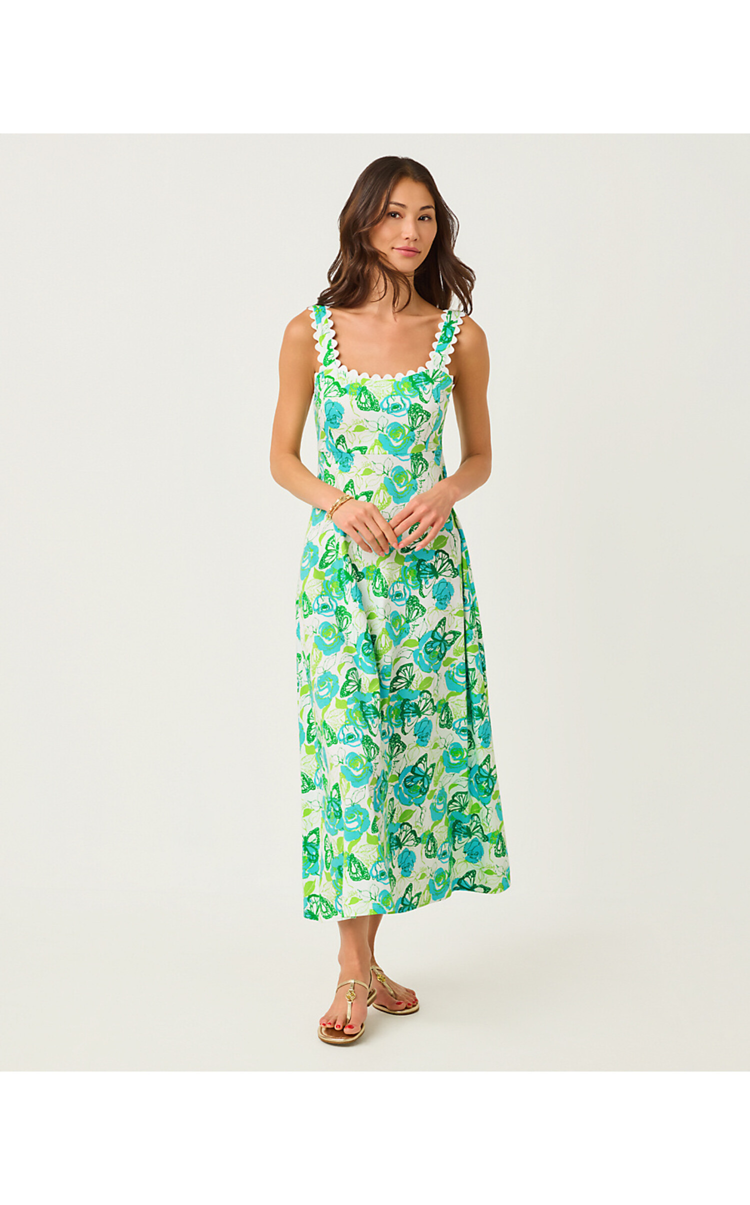dress lilly Rainey in Ivory Faille with Lily of the Valley Embellishment Straight fit maxi dress with a v SNDYS x REVOLVE Lilly Dress