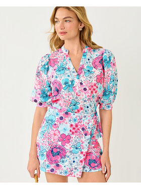 Lilly Pulitzer MIALEIGH ELBOW SLEEVE LINEN DRESS