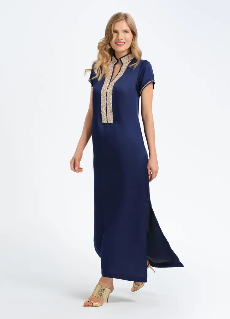 BELLA TU PEL-C c54 Pearl cap slv. caftan