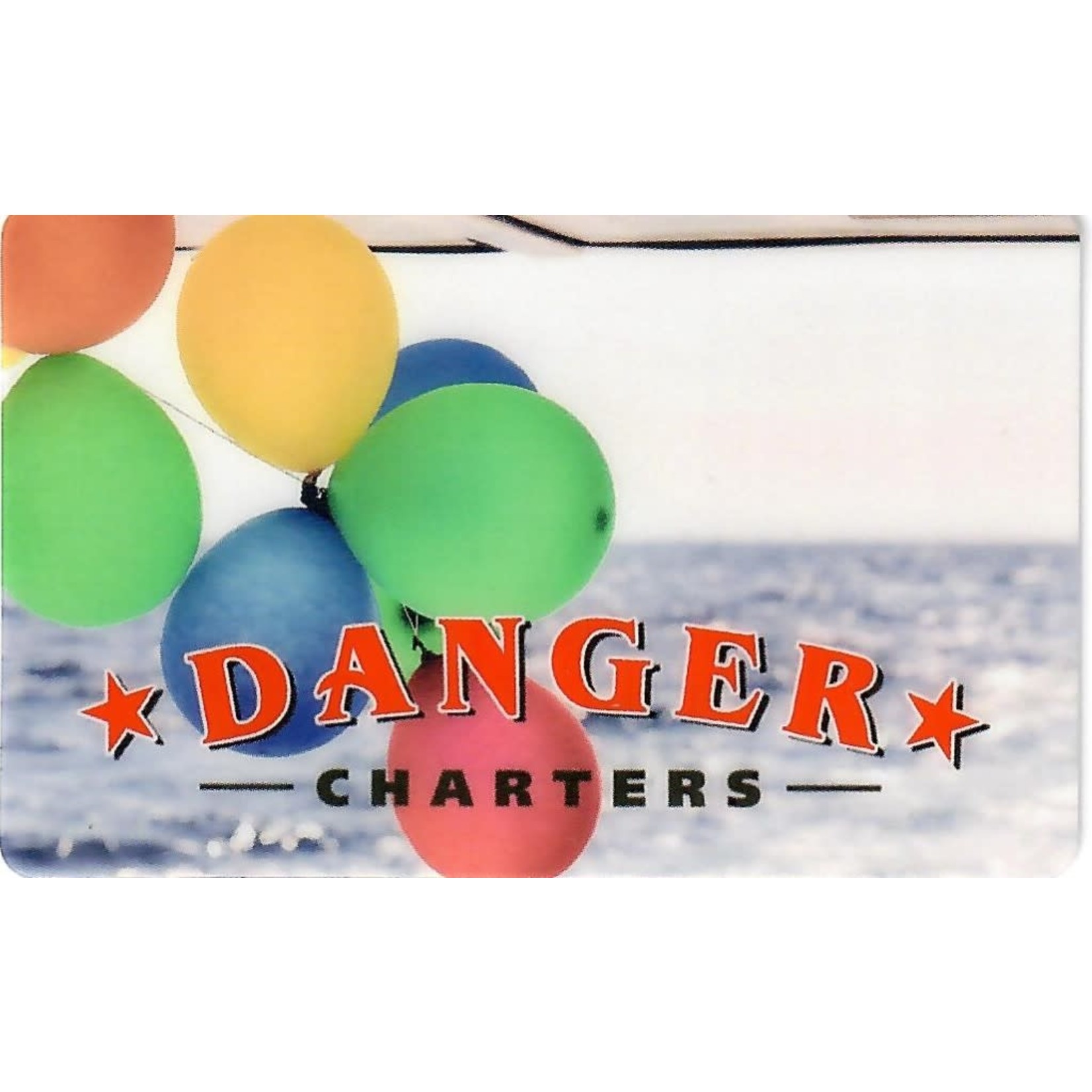 Danger Charters Gift Card Celebration Themed