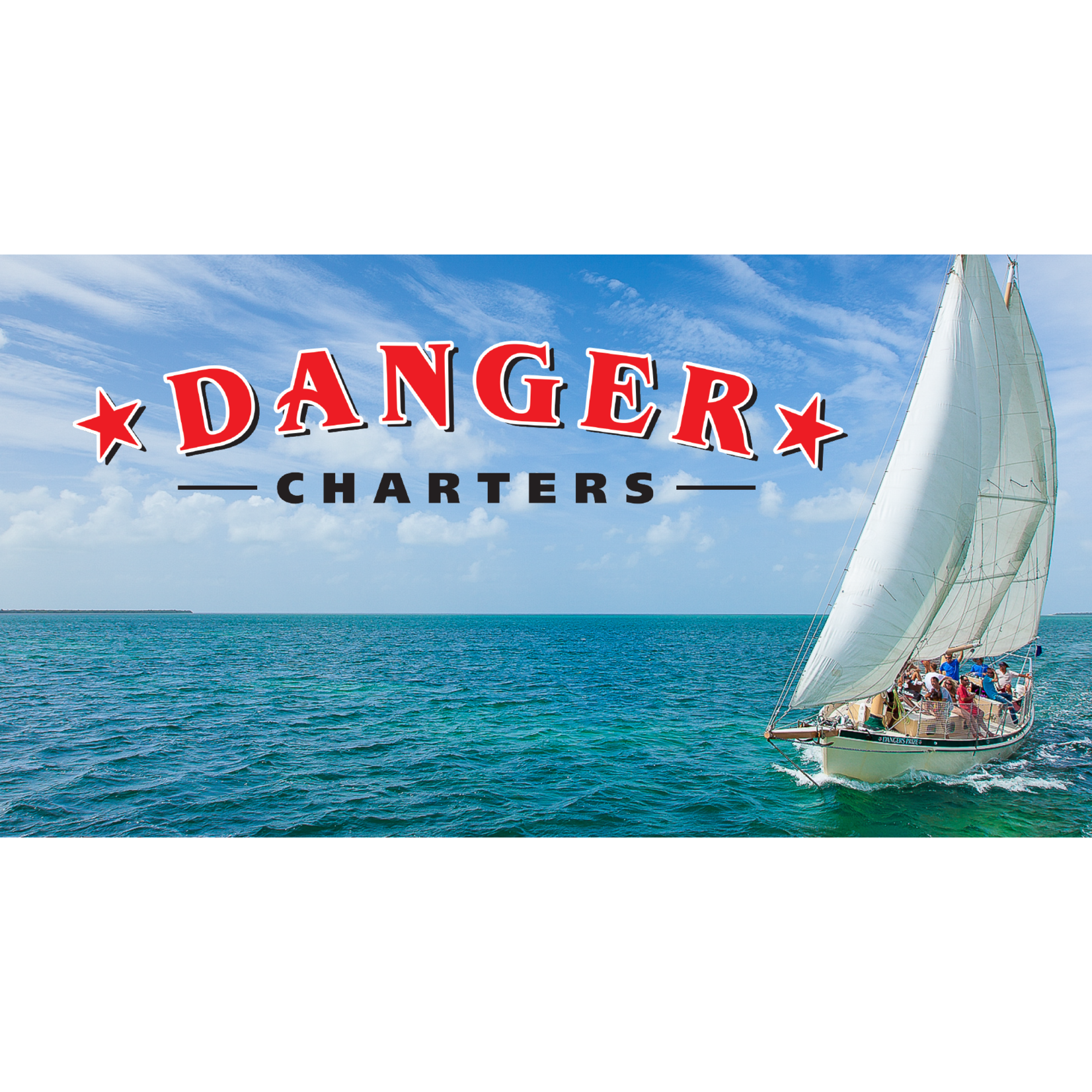 Danger Charters Gift Card Sailboat Themed