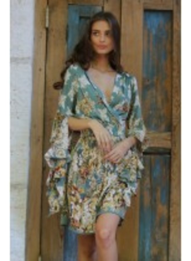 bell sleeve boho dress