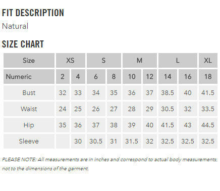 Buckle Jeans Size Chart
