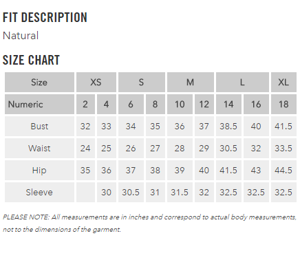 The Buckle Size Chart