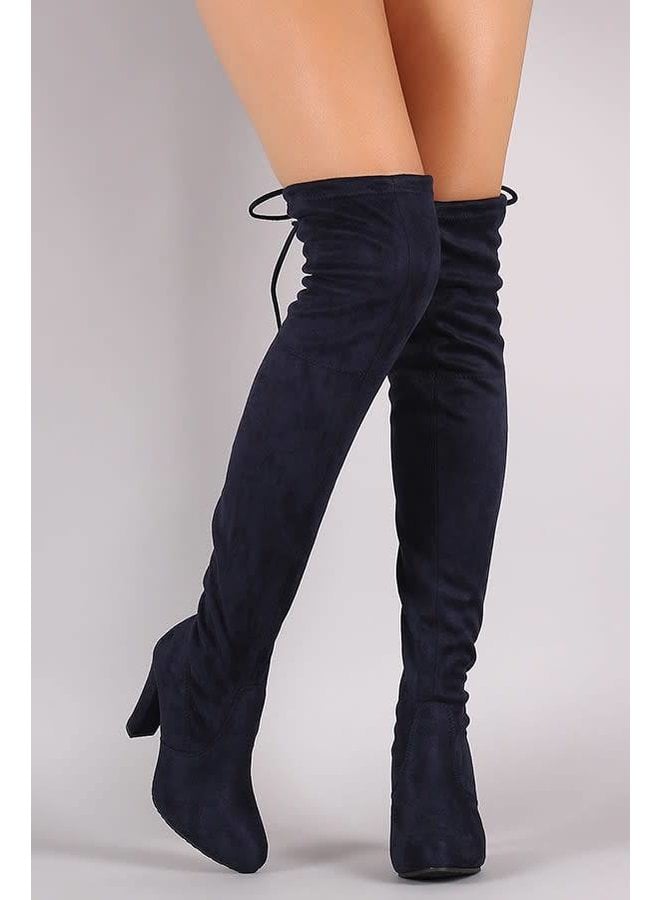 over the knee suede boots