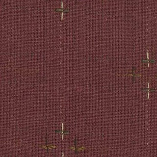 Diamond Textiles Primitive Rustic Burgandy Pluses and Lines