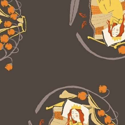 Windham Fabrics Far Far Away 2 by Heather Ross Sleeping Beauty Grey/Brown
