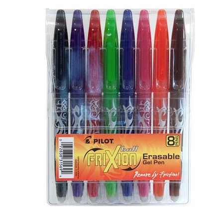 Frixion Erasable Gel Pen Asst Color Pack of 8