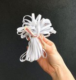 White Knit Braided Elastic Bundle 1/4" (10 yard cut bundles)