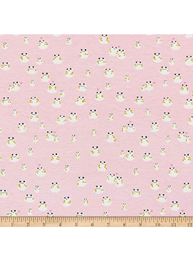 Cotton + Steel Front Yard by Cotton + Steel Frogs Pink Knit