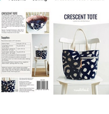 Noodlehead Crescent Tote Pattern by Noodlehead