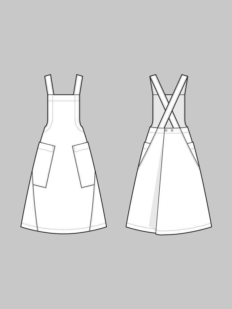 The Assembly Line Patterns Apron Dress pattern by The Assembly Line Patterns