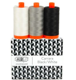 Aurifil Aurifil Color Builder Carrara Black White 50wt 3pk