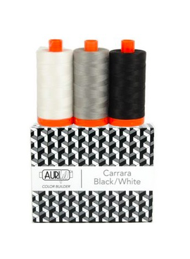 Aurifil Aurifil Color Builder Carrara Black White 50wt 3pk