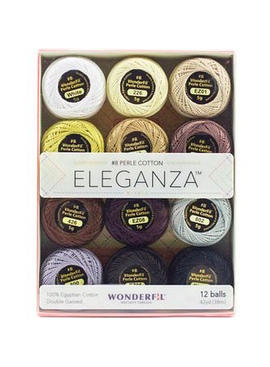 WonderFil Eleganza Pack Neutral Colorway Perle Cotton Size 8 12pk