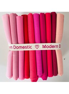 Robert Kaufman Kona Fat Quarter Bundle: Reds / Pinks 10pc