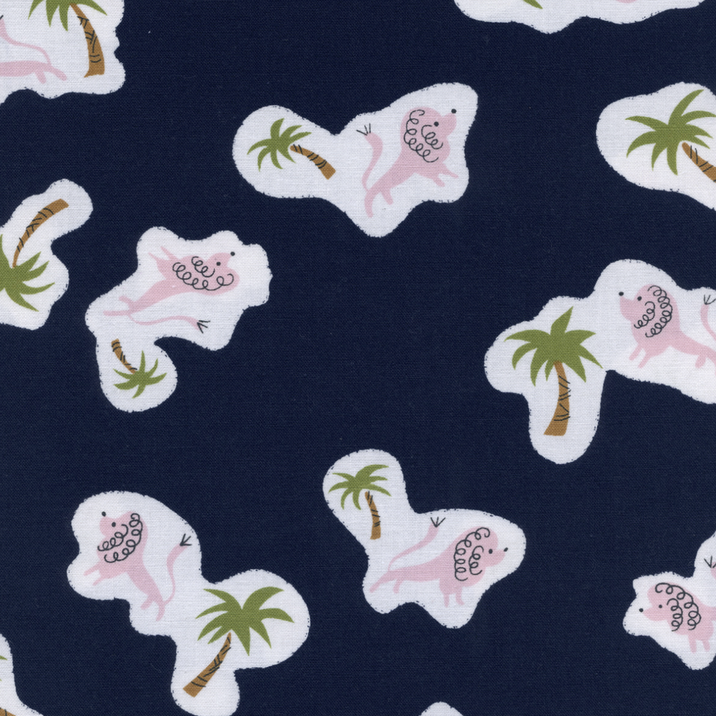 Cotton + Steel Steno Pool by Kim Kight Loodles Sapphire