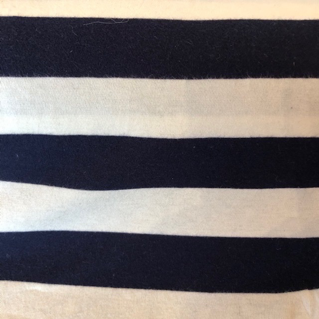 S. Rimmon & Co. Rayon Nautical Stripe Navy / Cream Knit