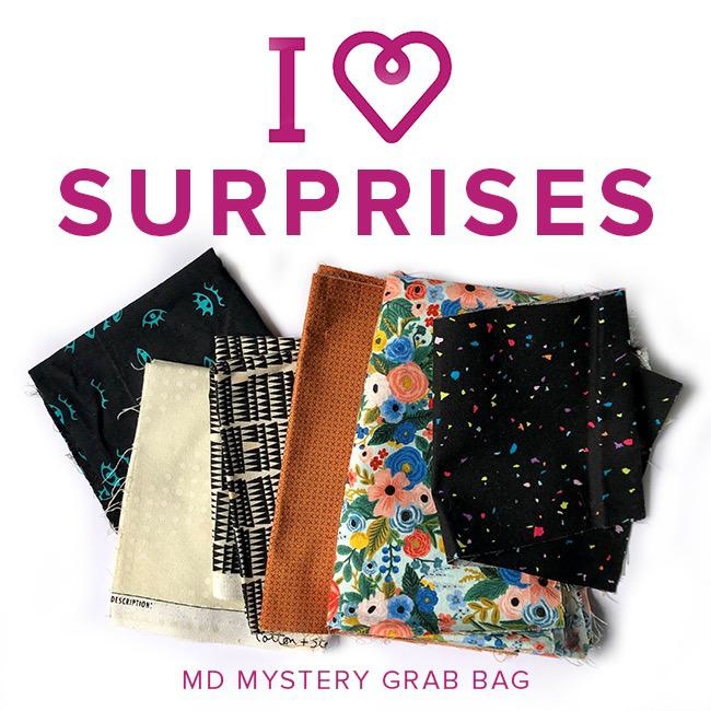 Modern Domestic Mystery Grab Bag of Quilting Fabric - Remnant Bundle