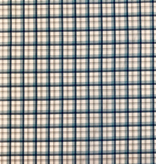 Aqua + Grey Plaid Pima Cotton Shirting