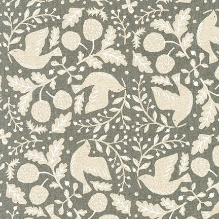 Robert Kaufman Sevenberry Cotton Flax Prints Grey