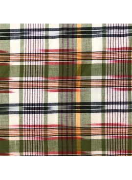 Stylecrest Fabrics Green / Red Cotton Madras Plaid