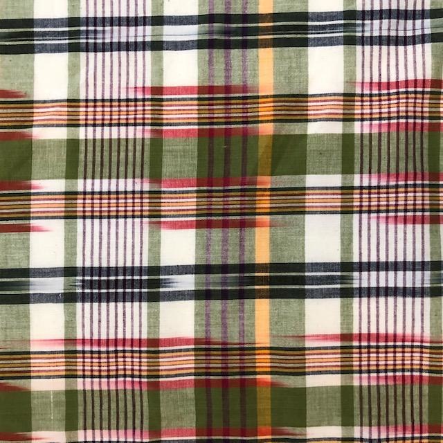 Stylecrest Fabrics Green / Red Cotton Madras Plaid