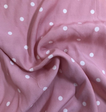 S. Rimmon & Co. Pink with White Polka Dot Rayon