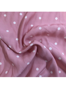 S. Rimmon & Co. Pink with White Polka Dot Rayon