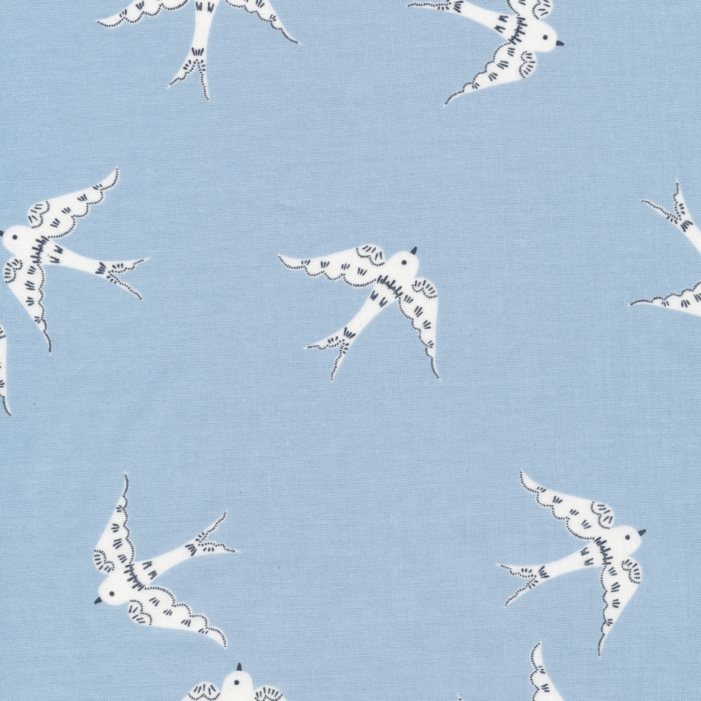 Cloud 9 Cloud 9 Organic Matte Laminated Cotton Graceful Dove Blue / White