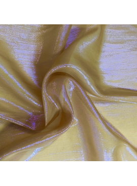 S. Rimmon & Co. Gold Silk Sheer with Pink Irridescent Lurex