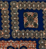 Fabrics USA Inc Ankara - Blue, Orange “Bandana” print