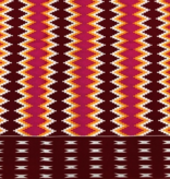 Fabrics USA Inc Ankara -  Red, orange and hot pink tribal zig-zag