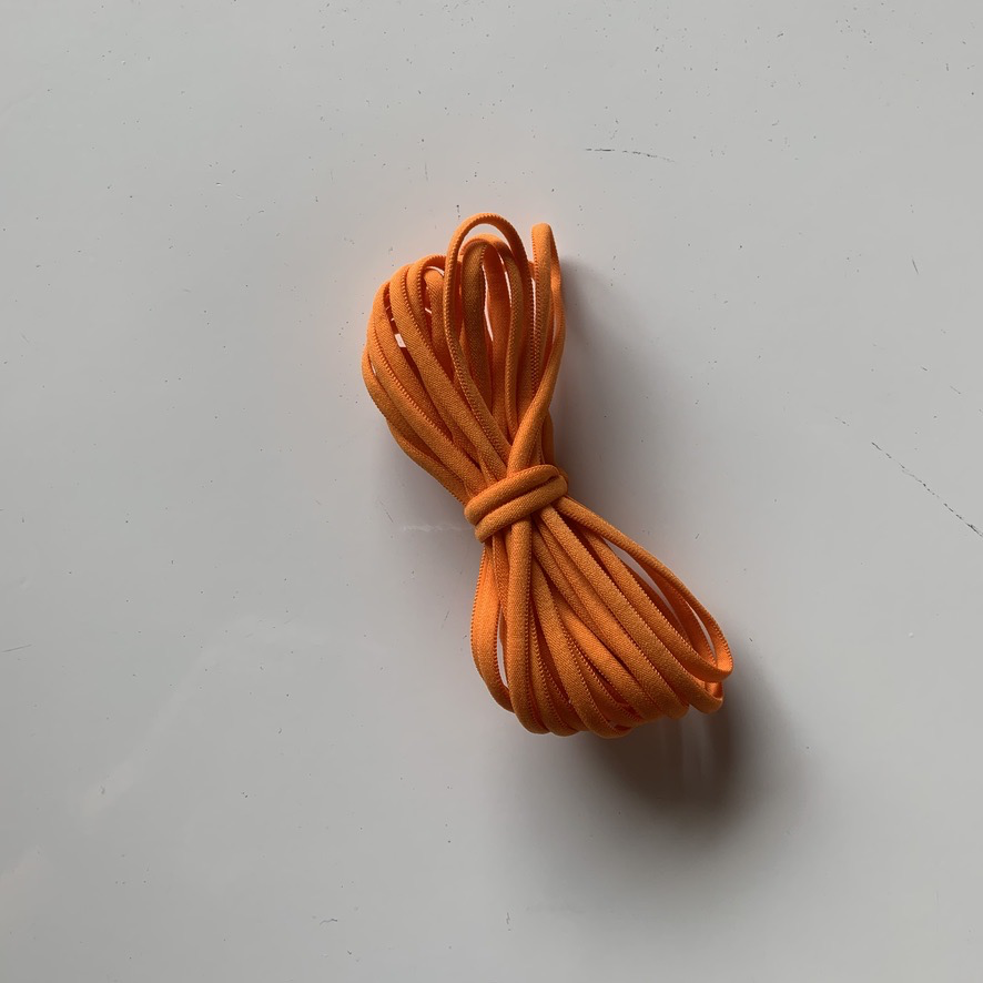 EE Schenck 1/6” Banded Stretch Elastic Orange (5yd Bundle)
