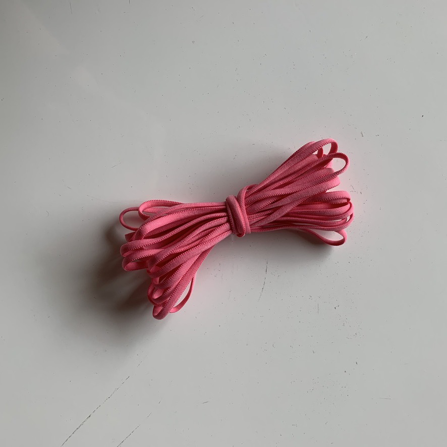 EE Schenck 1/6” Banded Stretch Elastic Pink (5yd Bundle)