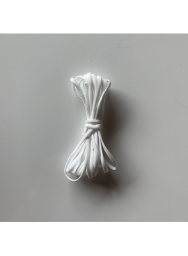 EE Schenck 1/6” Banded Stretch Elastic White (5yd Bundle)