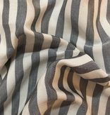 Michael Levine Black / Natural Striped Poly Twill Lining