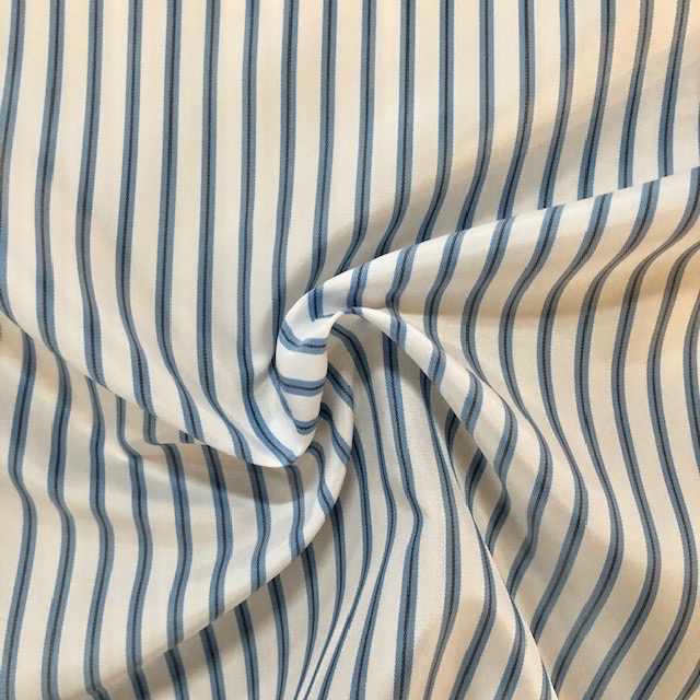 Blue / White Striped Acetate Lining