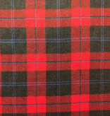 Fabric Mart Tartan Wool Red with Black / Blue Check