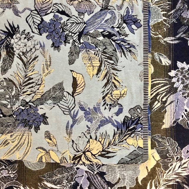 S. Rimmon & Co. Jacquard Tropical Tapestry Blue / Yellow