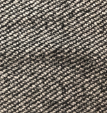 Fabric Mart Black / White Wool / Poly Double Weave Coating