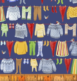 Windham Fabrics Winter Gnomes Blue Laundry