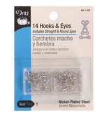 Dritz Hook & Eyes Nickel Size 1