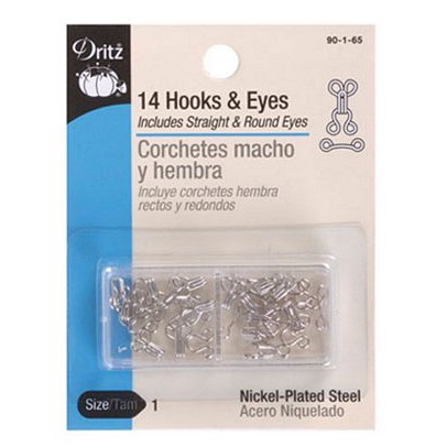 Dritz Hook & Eyes Nickel Size 1
