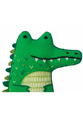 Kiriki Press Kiriki Press Embroidered Doll Kit Alligator